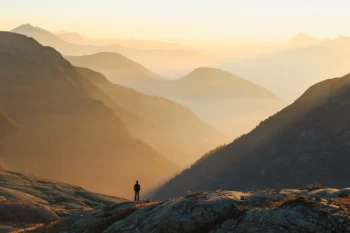 Man improving mental wellbeing through mindfulness and exercise