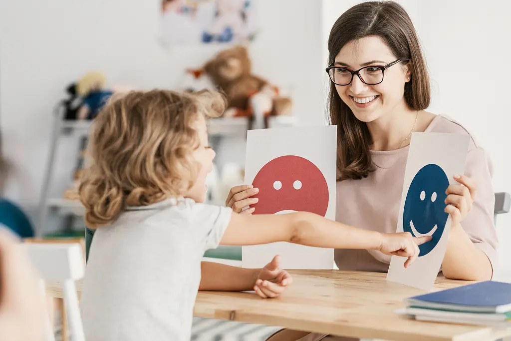 A child testing for ADHD with a mental health professional